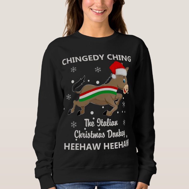 Sweatshirt Dominick L'âne de Noël Italien (Devant)