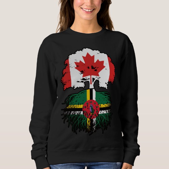 Sweatshirt Dominique Dominique Canada Drapeau des racines d'a (Devant)