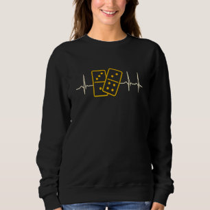 Sweatshirt Dominoes Heartbeat Aime Domino Jeu de jeu
