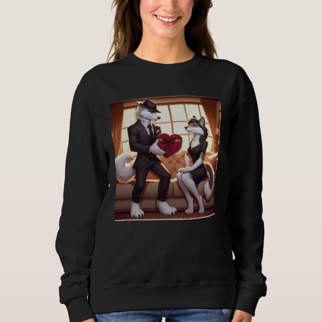 Sweatshirt Don Lupo Canino "Valentines" (Devant)