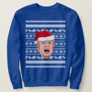 Sweatshirt Donald Trump en colère Noël