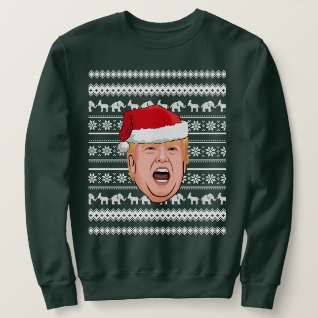 Sweatshirt Donald Trump en colère Noël (Design devant)