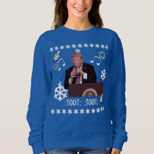 Sweatshirt Donald Trump Hanoukka laid jouant le chandail de