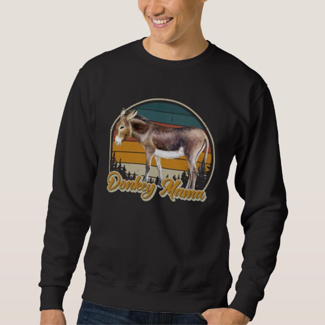 Sweatshirt DONKEY MAMA   Retro Look Donkey (Devant)