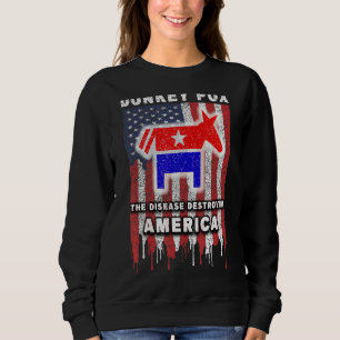Sweatshirt Donkey Pox La Maladie Détruisant L'Amérique
