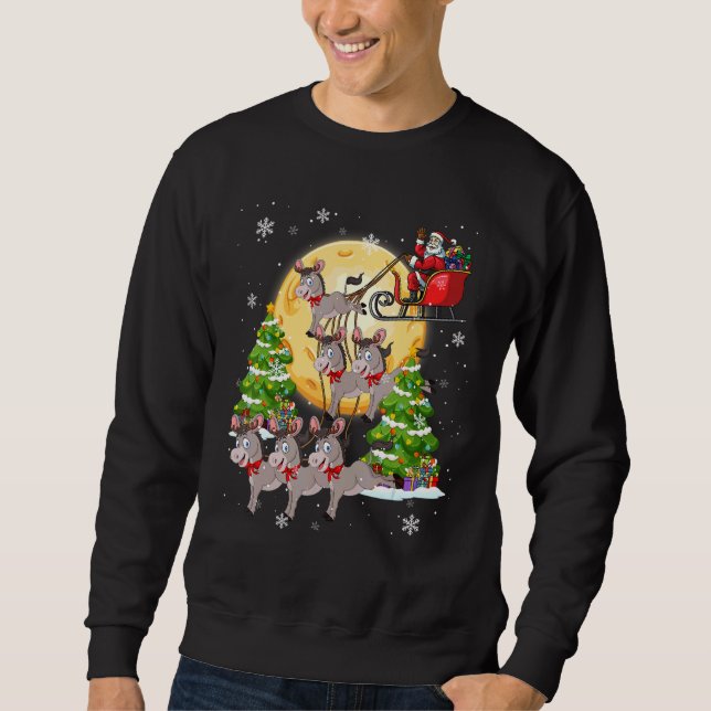 Sweatshirt Donkey Reindeer Noël Chien Chat Noël Présentation (Devant)