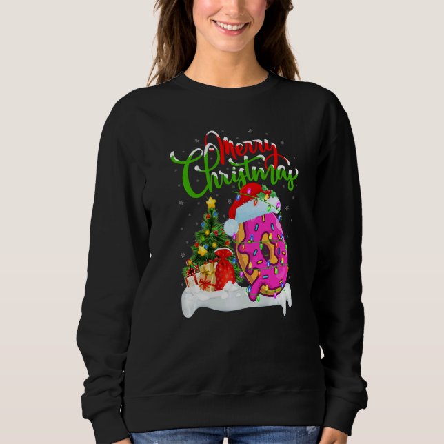 Sweatshirt Donuts Food  Xmas Decorations Santa Donuts Christm (Devant)