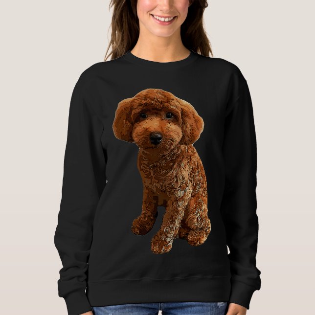 Sweatshirt Doodle doré de mini-caniche (Devant)