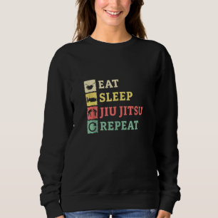 Sweatshirt Dormir Jiu Jitsu Répéter le Mixed martial art brés