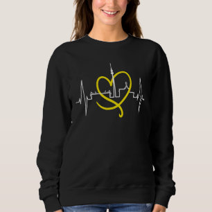 Sweatshirt Dortmund Skyline Heartbeat Ruhrpott Allemagne I Lo