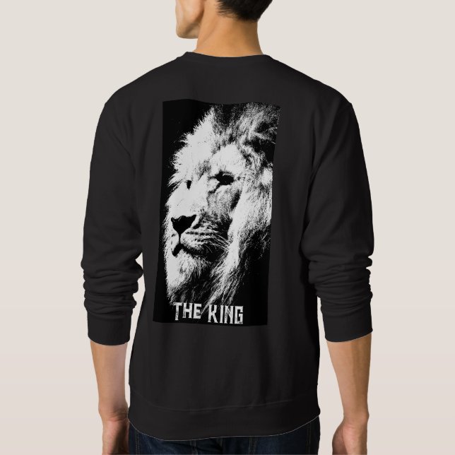 Sweatshirt Dos Design Imprimer Pop Art Lion Élégants Mens Mod (Dos)