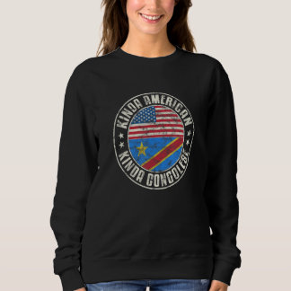 Sweatshirt Double Citoyenneté Congolais Américain Congo Drape