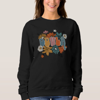 Sweatshirt Doula Rétro Doula de naissance Sage-femme Étudiant