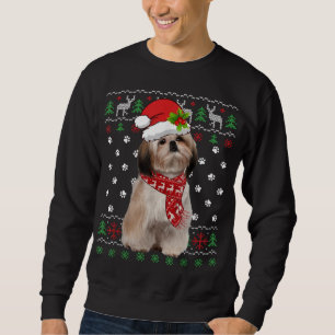 Sweatshirt Doux moche Noël Chih Tzu Chien Chien Chien Chiot N