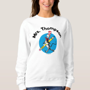 Sweatshirt Dr Seuss   Chat dans le nom personnalisé du Casque