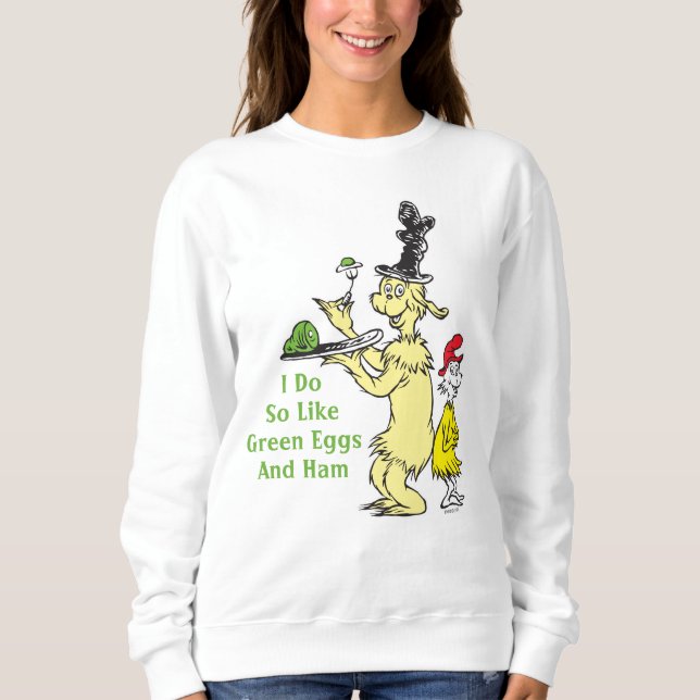 Sweatshirt Dr Seuss | Oeufs verts et jambon | Ami et Sam-I-Am (Devant)