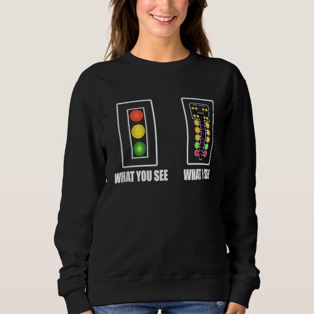 Sweatshirt Drag Racing Christmas Tree Drag Racer Dragster Tan (Devant)