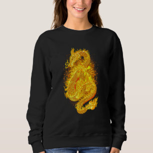 Sweatshirt Dragon japonais Feu triste esthétique Edgy Streetw