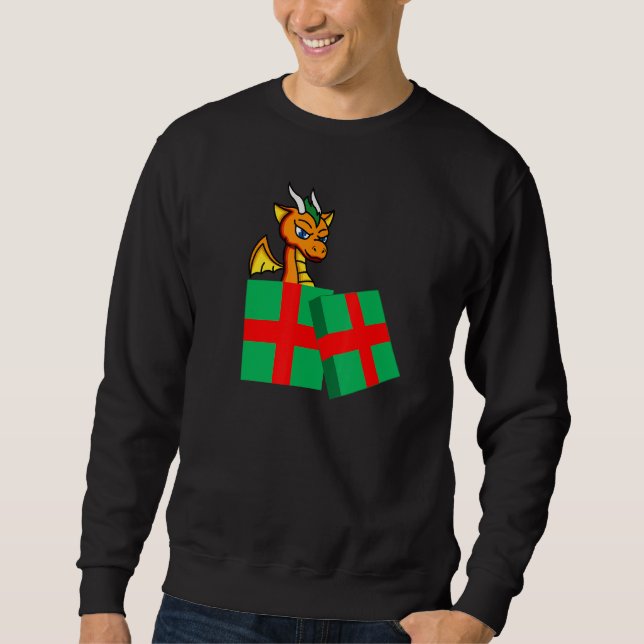 Sweatshirt Dragon Présente Funny Cool Garçon Noël (Devant)