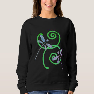 Sweatshirt Dragonflies funky Art Abstrait à porter