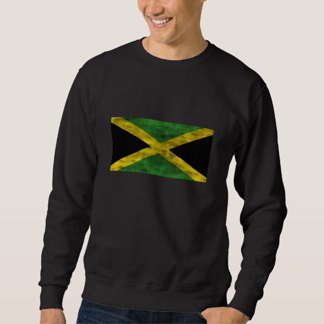 Sweatshirt Drapeau affligé de la Jamaïque (Devant)