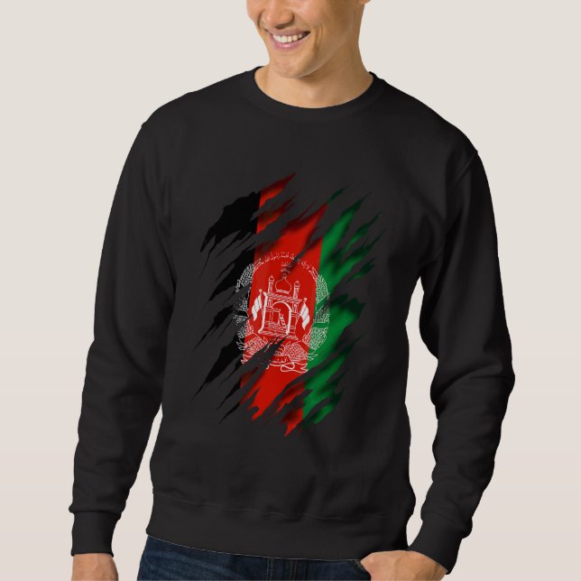 Sweatshirt Drapeau Afghanistan (Devant)
