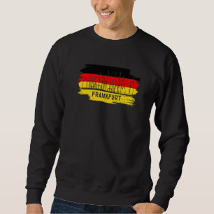 Sweatshirt Drapeau Allemagne de Francfort Deutsche Flagge Deu