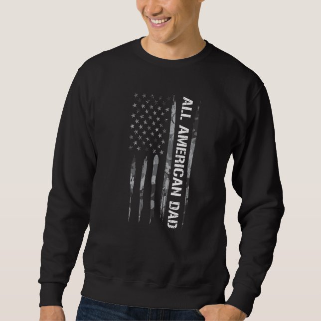 Sweatshirt Drapeau américain 4 juillet (Devant)