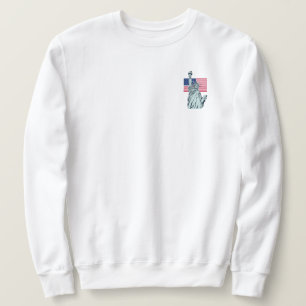 Sweatshirt Drapeau américain avec Lady Liberty    