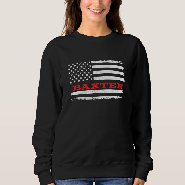 Sweatshirt Drapeau américain Baxter Usa Souvenir patriotique (Devant)