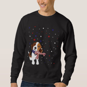 Sweatshirt Drapeau américain beagle Écarf Patriotique