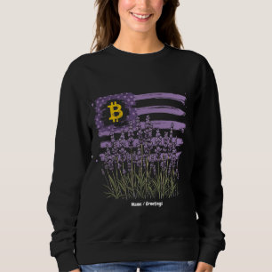 Sweatshirt Drapeau américain Bitcoin BTC Révolution Drôle Cry