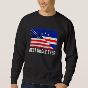Sweatshirt Drapeau américain Cabo Verde Drapeau meilleur oncl