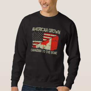 Sweatshirt Drapeau Américain Canadien À L'Oeil Us Canada