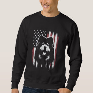 Sweatshirt Drapeau américain Chow Chow - Amoureux des chiens 