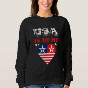 Sweatshirt Drapeau américain Coeur des forces armées patrioti