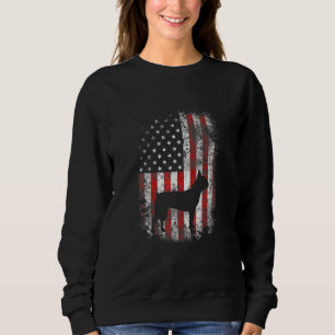 Sweatshirt Drapeau américain de Boston 4 juillet Chien patrio