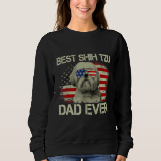 Sweatshirt Drapeau américain de chien de chien Meilleur Chih