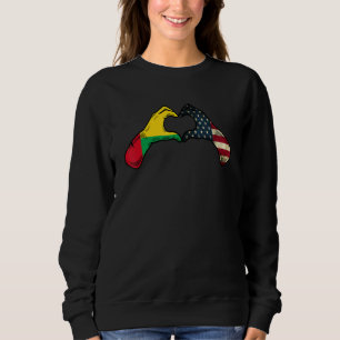 Sweatshirt Drapeau américain de Guinée-Bissau - États-Unis Bi