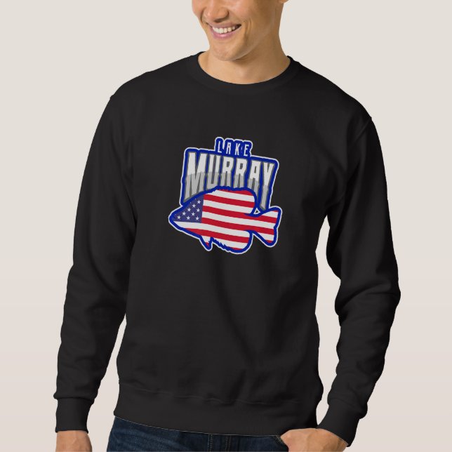 Sweatshirt Drapeau américain de la pêche du lac Murray Crappi (Devant)