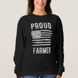 Sweatshirt Drapeau américain de la profession agricole fière