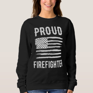 Sweatshirt Drapeau américain de la profession de pompier fier