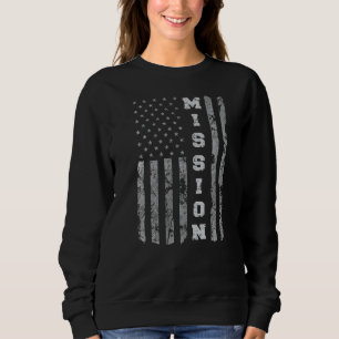 Sweatshirt Drapeau américain de Mission Texas