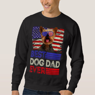 Sweatshirt Drapeau américain des Mens Best Yorkshire Terrier