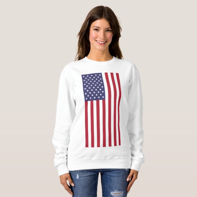 Sweatshirt Drapeau américain, Drapeau américain (Devant entier)