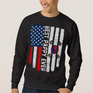 Sweatshirt Drapeau américain Drapeau Corée du Sud Meilleur ap