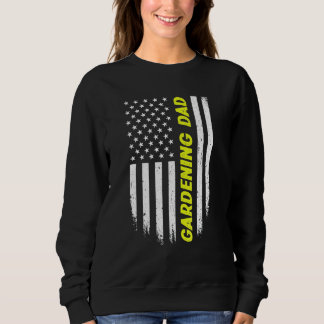 Sweatshirt Drapeau américain du 4 juillet jardinage papa fête