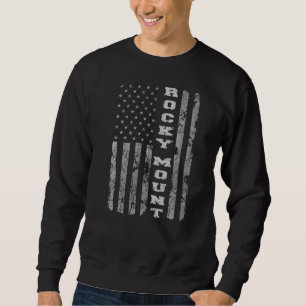 Sweatshirt Drapeau américain du mont Rocky Caroline du Nord