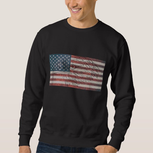 Sweatshirt Drapeau américain Eagle USA (Devant)