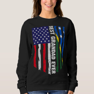 Sweatshirt Drapeau américain et drapeau des Îles Salomon meil